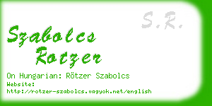 szabolcs rotzer business card